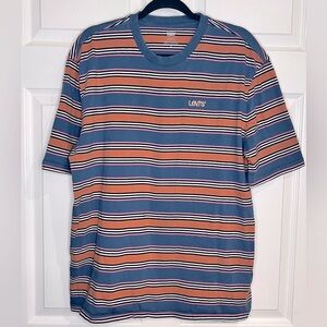 Levi's Men's Oversized-Fit Striped Short Sleeve T-Shirt - Size Medium